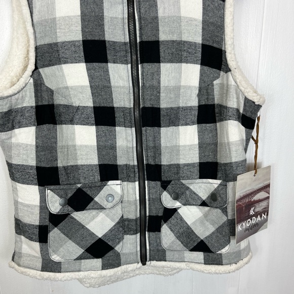 NWT Kyodan Plaid Buffalo Check Vest Sz S - Picture 3 of 9